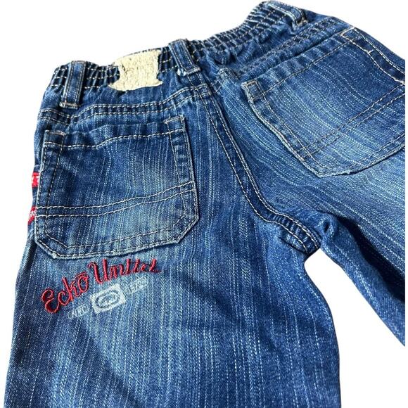 Ecko Unltd Y2K Embroidered Baby Baggy Cargo Jeans - Picture 3 of 6